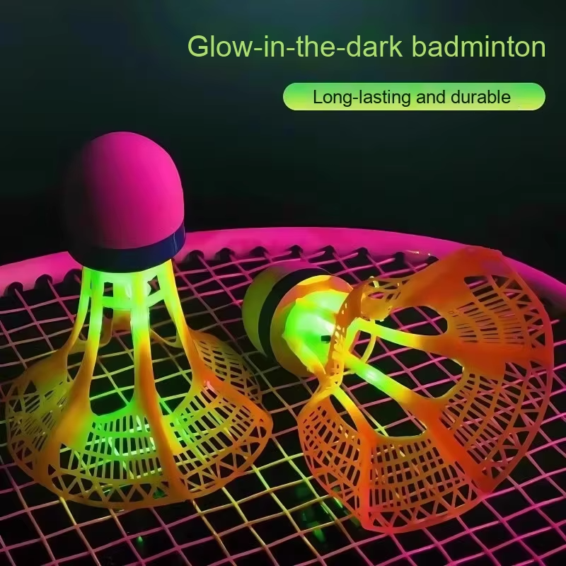 Glowing Light & Neon Shuttlecock Set
