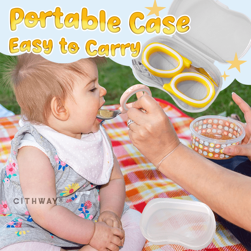 Kids Self-Feeding Training Spoon & Fork Set