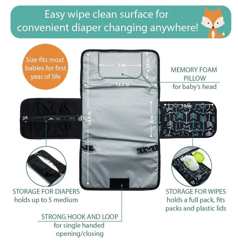 Portable Waterproof Baby Diaper & Clothes Changing Pad